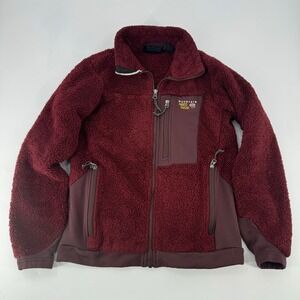 Mountain Hardwear Fleece Jacket Burgundy‎ Full Zip Women's S P Warm Outerwear